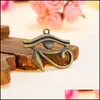 Urok 27x3m 100pcs stop alumn Rah Egypt Eye of Horus Egyptian Antique Sier Bronze Charms Wisip