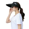 Wide Brim Hats Womens Summer Ultra-Large Color Block For Sun Visor Hat Letters Printe