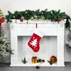 Calcetines de Santa Festival Presente Decoración del hogar Adorno de fiesta Medias navideñas rojas RRE14574