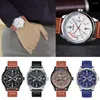 Armbandsur Nary Men's Luxury Watches Big Dial Rog Alloy Luminous Round Quartz armbandsur Work Watch Punk Style