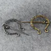 Brooches Viking Brooch Vintage Twist Penannular Cloak Pin Ancient Medieval For Women Men Shawl Scarf Decorated