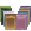 Matt Color Resealable Zip Mylar Bag Food Storage Aluminum Foil Bags plastic Smell Proof Pouch