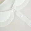 Bow Ties Linbaiway Fashion White Button Fake Collar For Women Shirt Blusa avtagbar falsk topptröja Dekor