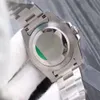 Mens Sport Business Watch Luxe automatisch mechanisch 40 mm one-way roterende buitenste ringjacht schuifschil horloge kristallen spiegel blauw lichtgevend duik waterdicht