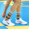 Herrensocken Stil Mode Lange Damen- und Herren-Baumwollsocken Gay Lesbian Rainbow Größere Streifensocken für Herren Größe 4148 220923