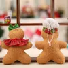 Kerstdecoraties Gingerbread Man ornamenten boomdecoratie hanger voor thuisjaar 2022 Fabric Doll Navidad Party Gifts