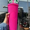 2022 Starbucks 24 unz/710 ml plastikowe kubki kubka wielokrotnego użytku przezroczyste picie Płaskie dolne filar Kształt Słaska Kubki Kubek Nowy gorący produkt do fabrycznej sprzedaży bezpośredniej QQ