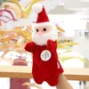 Marionnette à main de Noël dessin animé père noël marionnettes en peluche poupée bébé jouets en peluche enfant marionnette à main en peluche jouets JNB15699