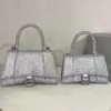 Bolsas de cosméticos estacas sacos 2022 ombro noturno shimmerglass brilho crossbody bola de bolsa crescente feminino bolsas hobo