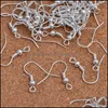 Clasps Hooks Wholesale 500Pcs/Lot Diy Jewelry Making Findings Earring Hook Coil Ear Wire Ball End 18Mm 15 W2 Drop Delivery 2021 Compo Dhwhf