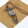 Pendant Necklaces Boho Vintage Large Soldered Bronze Freeform Natural Galaxy Druzy Agates Copper Leaves Charms Stone Necklace Jewelry