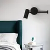 Lâmpada de parede interna moderna balanço ajustável Braço comprido luminárias de parede de parede de cabeceira Decoração de iluminação Sconce Light