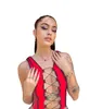 Women's Tanks Lace Up Crop Top Women Birthday Outfits Clubwear Bandage Sexy Tops For Summer Beach Patchwork Sleeveless Skinny Tank