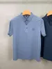 Heren Polos High End Jacquard Ice Silk Short Sleeve T-Shirt Mens Business Polo Shirt Summer Quality Half Elastic Ademende top