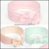 Bandeaux Nylon Baby Hair Accessoires Élastique Enfants Bandeau Bow Couleur Pure Large Hoop Mticolor Style Bohème 2 6Ys J2B Drop Deliv Dhvo9