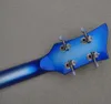 4 stringhe blu elettrico bass chitarra con la tastiera di palline baciate bianca perla pu￲ essere personalizzata
