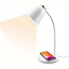 Lampy stołowe Lampa biurka LED z bezprzewodową ładowarką 3 Tryby oświetlenia Funkcja pamięci kontroli kontaktu do odczytu biura domowego