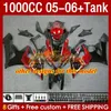 OEM Fairings  Tank For SUZUKI GSX-R1000 GSXR1000 GSXR 1000 CC K5 05 06 Bodys 157No.62 1000CC GSXR-1000 2005 2006 GSX R1000 2005-2006 Injection Mold Fairing lucky white