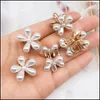 Hair Clips Barrettes Daisy Pearl Hair Clips Mini Elegant Metal Plastic Side Clip Claws Women Girl White Make Up Hairpi Dhseller2010 Dhw3L