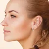 Boucles d'oreilles créoles tout pour 1 véritable et moissanite boucle d'oreille en argent Sterling 925 femme promesse filles fête bijoux cadeau