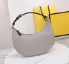 12A Upgrade Mirror Quality Designer Graphy Hobo Nano Womens Blue Denim Purse Small Grey Houndstooth Wool Bags S Half Moon Handbags Shoulder Box Bag