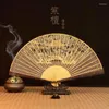 Home Decor Worker Hollow Out Fan Rosewood Ebony Folding Sandalwood Chinese Style Abroad Ancient Gift