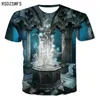 T-shirts pour hommes 2022 Dernière conception 3D T-shirt Style gothique Impression Dream Magic Pattern Hommes Fit l'autre côté d'un vêtement 5XL