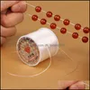 Koorddraad 50 m/rol 0,7 mm elastische ronde kristallijn draad nylon rubberen rekbare koorddraad voor sieraden maken kralenarmband 14 co dhtsi