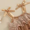 Rompers spetsprinsessan småbarn romper 2022 sommar söt nyfödda baby flicka kläder bomull ärmlösa blommor baby jumpsuit outfits j220922