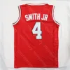 Wsk NCAA College NC State Wolfpack Basketbal Jersey Smith Jr Rood Maat S-3XL Alle gestikte borduursels