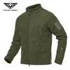 Jaktjackor 4xl herrtaktiska milit￤rrockar utomhus sport hoodie tr￶ja kl￤der fleece varm kvinnor camping vandring jacka