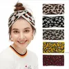 Leopard Knitted Headband Fashion Criss Cross Hair Band Winter Elasticity Bandanas Warm Wool Knitting Woman Headwear BBB15721