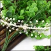 Wedding Hair Jewelry Us Warehouse Flower Wedding Hair Accessories Headband Pearl Acrylic Bridal Vine Hairbands Crown Headpiece Bride Dho9X