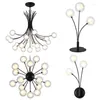 Pendant Lamps Creative Ball Glass Bubble Chandelier Minimalist Magic Bean Lamp Retro Iron Lights AC110-240V