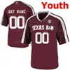 Özel Texas Am Aggies Koleji Futbol Formaları 16 Chase Lane 17 Ryan Tannehill 2 Jhamon Ausbon 2 SJ Hnny Manziel Erkek Kadın Gençlik Dikişli