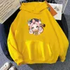 Felpa con cappuccio Anime Genshin Impact Gioco caldo Diona Stampa carina Nuovi vestiti invernali Felpa oversize da donna Tasche per cartoni animati Kawaii