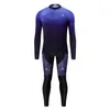 2024 Pro Mens Dark Blue Winter Cygring Jersey Set Long Sleeve Mountain Bike Cycling Clothing 통기성 MTB 자전거 의류 착용 슈트 B35