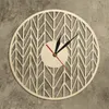 Horloges murales décoratives découpées au Laser en bois horloge rustique bois Art ferme décor à la maison calme balayage Quartz géométrique moderne