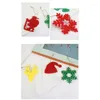 Christmas Decorations 18/30Pcs Tree Ornaments Felt Cloth Hanging Pendant Cute Mini Santa Hat Snowflake Deer Star Crafts DIY Holiday Party