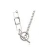 American Stainless Steel Necklace Fashion Ot Buckle Cuban Link Chain Couple Style
