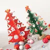 Árvore de Natal de madeira Diy Wooden Sturdy Christmas Tree Desktop Ornament Wooden Christmas Tree Novo Ano Novo Toy GCB15703