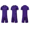 Running Set Men Short Sleeve Red Soccer Jersey Set Football Uniform Purple Boy Shirt Kids Running Sport OEM Namn nummer 220923