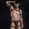 Men's G Strings Mens Sexy Nylon Bdsm Body Bondage Harness Set Male Elastic Erotic Underwear Chest Straps Gay Costume Night Cl276y