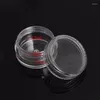 Jewelry Pouches 50Pcs 2.5ML Clear Plastic Bead Storage Box Small Round Container Jars Make Up Organizer Boxes Carrying Cases Wholesale