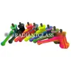 Portable Silicone Hammer Bubbler Novelty Bubblers Smoking Pipes For Tobacco with Perolator Glass Bowl Water Ppes
