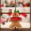 Kerstdecoraties Gingerbread Man ornamenten boomdecoratie hanger voor thuisjaar 2022 Fabric Doll Navidad Party Gifts