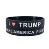 Trump 2024 Silicone Armband Party Favor Håll Amerika Great armband President American Armband Donald Vote Star Stjärna randiga armbandsslag Rem presenter Rummi Maga