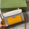 حقائب سهرة حقائب الكتف حقيبة يد نسائية سلسلة خمر براون جلد الإبط المحافظ الموضة الفاخرة Crossbody Messenger Wallet