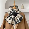 Halsdukar Autumn Winter Wram Women Sticked Scarf Fashion Plaid Skinny 2022 Soft Woolen Yarn Neckerchief Bufanda Shl Foulard Y2209