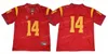 Sj NCAA College Mens USC Trojans Jersey 5 Reggie Bush 9 JuJu Smith-Schuster 14 Sam Darnold 21 Adoree' Jackson 32 O.J Simpson 150TH